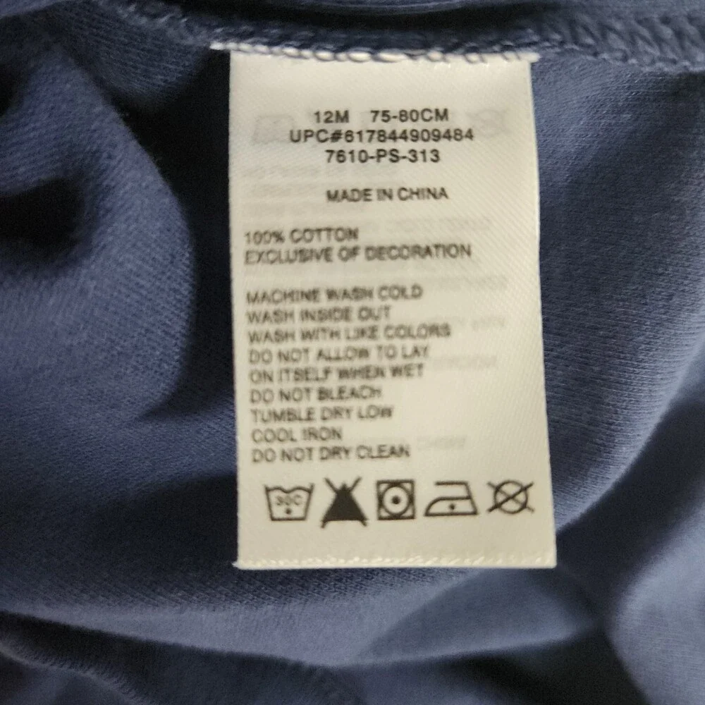 Nike Penn State Baby Bodysuit 12M Navy Blue Long Sleeve 100% Cotton Infant New